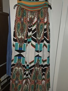 New York & Company Multi‑Color Paisley Maxi Skirt